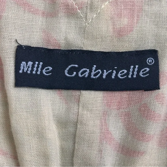 Mlle Gabrielle Boho Floral Midi Dress XL Embroidered 100% Cotton Cottagecore - Picture 7 of 11